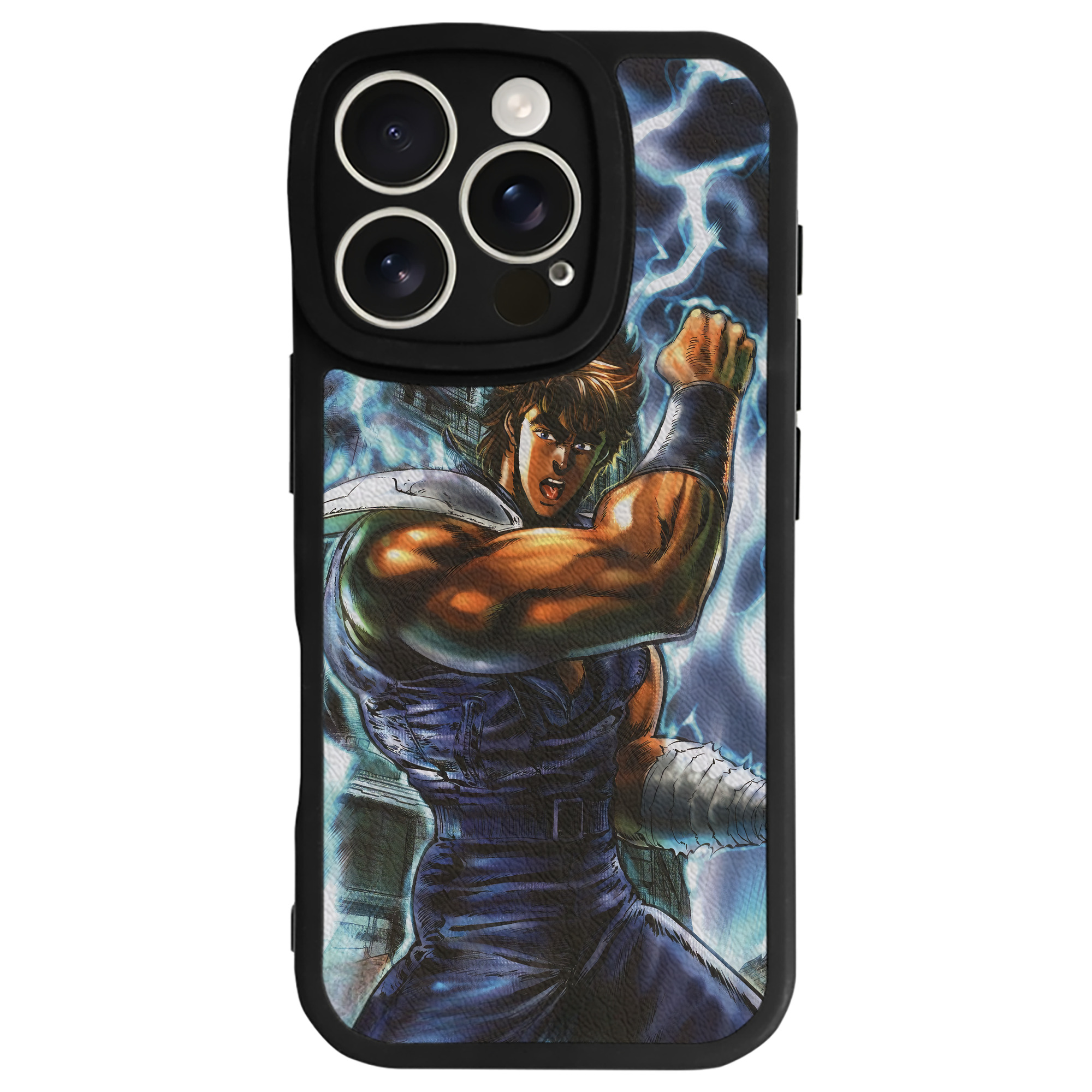 （画像用） 北斗の拳 Fist of the North Star 【iPhone 16シリーズ対応】シリコンスマホケース（レザー調） 材質：シリコン